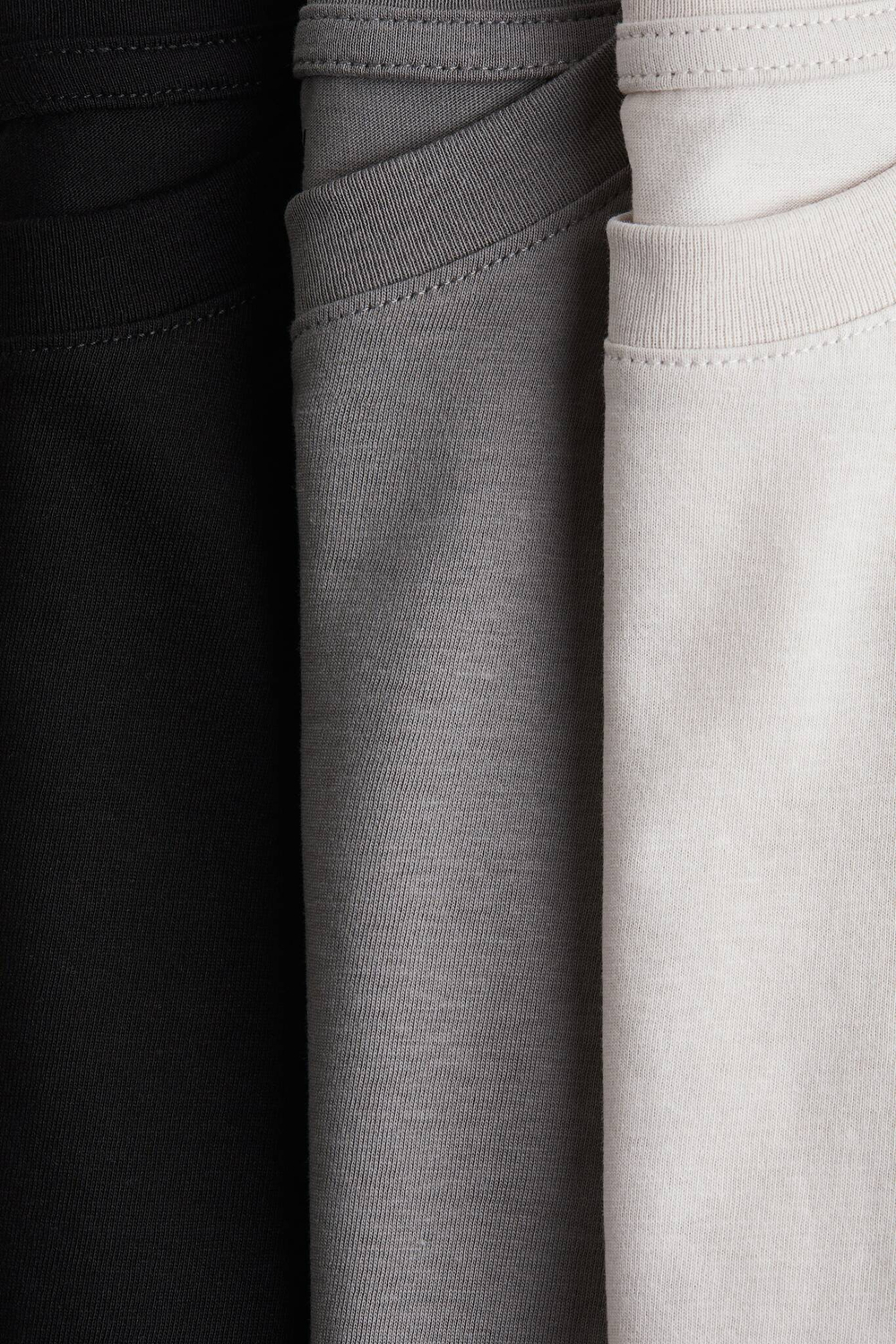 H&M Набор из трех футболок, светло-бежевый