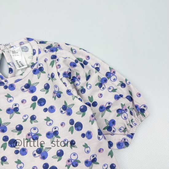 Платье хлопковое, Голубика на светло-фиолетовом