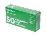 Перчатки виниловые Optiline, размер L, прозрачные, 100 штук