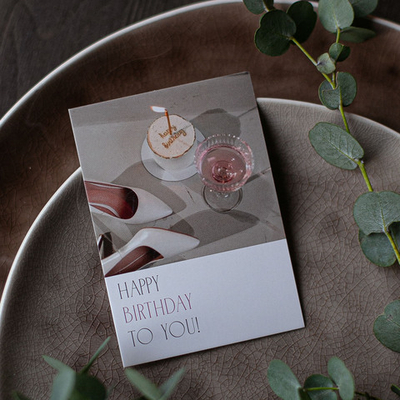 А-743 карточка (7х10 см) Happy birthday to you (в упаковке 10 шт.)