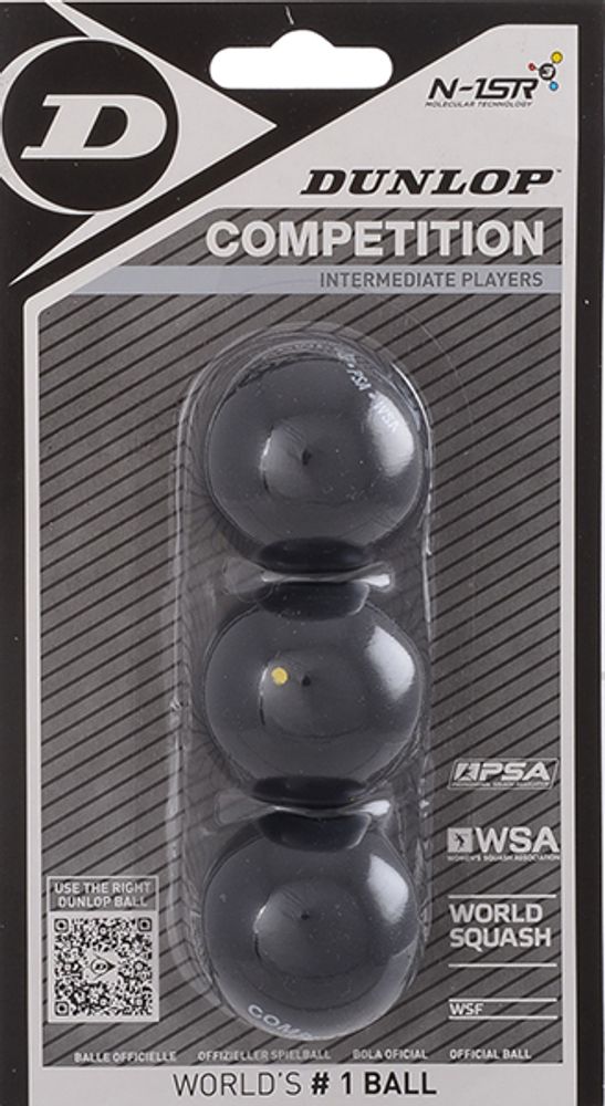 Мячи для сквоша Dunlop Competition - 3B