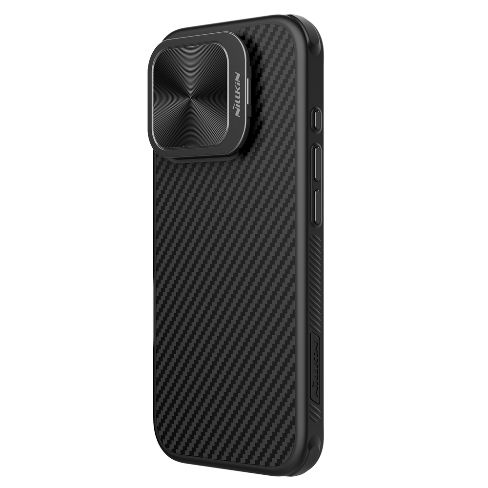 Чехол от Nillkin из арамидного карбона (кевлар) для iPhone 16 Pro, серия CarboProp Magnetic Case, с поддержкой беспроводной зарядки
