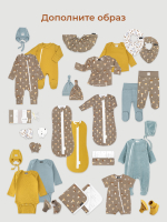 Комбинезон Mjölk Sleep and Play Грибочки, на манжетах, уценка