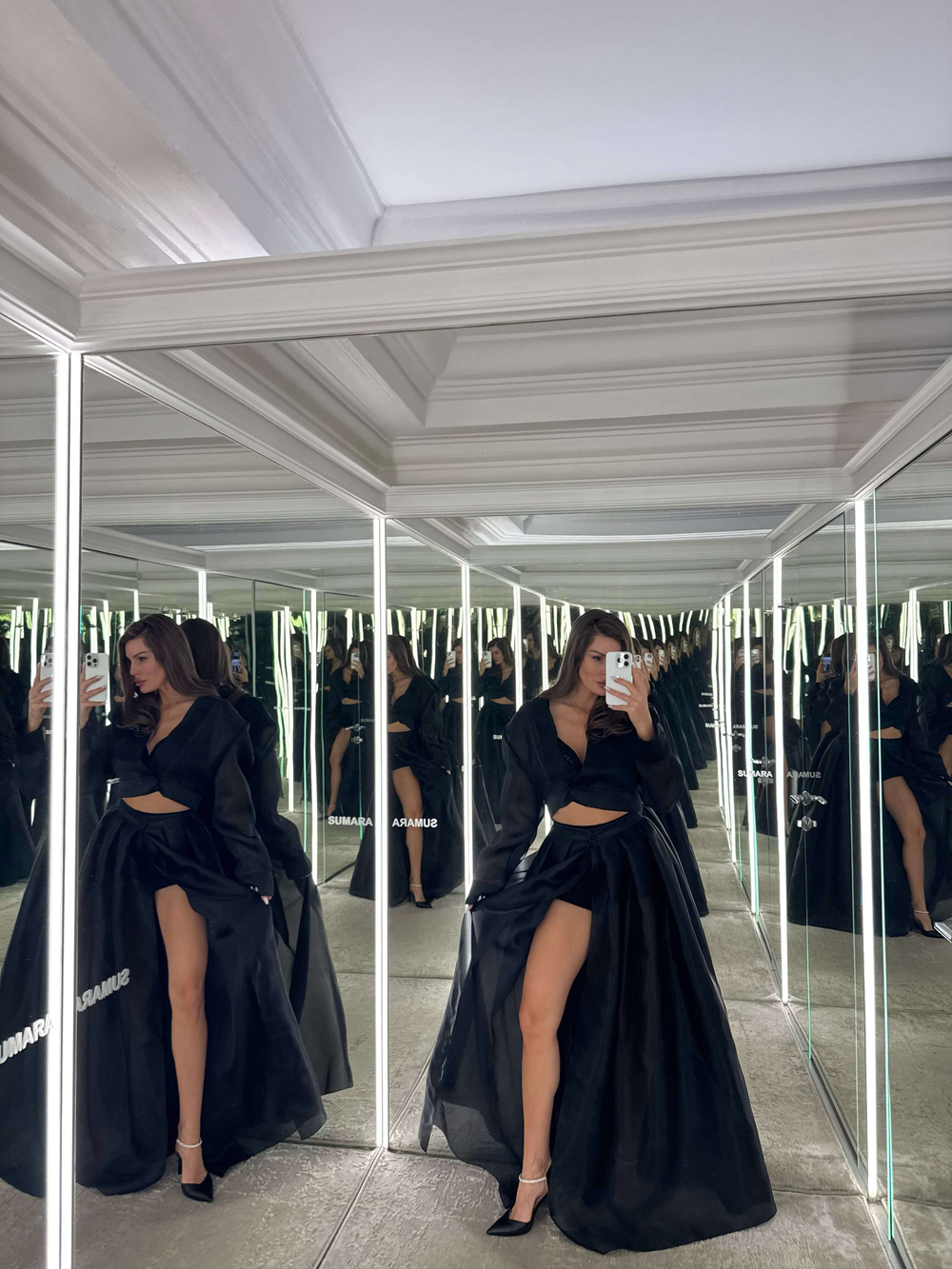 Жакет короткий из натуральной органзы