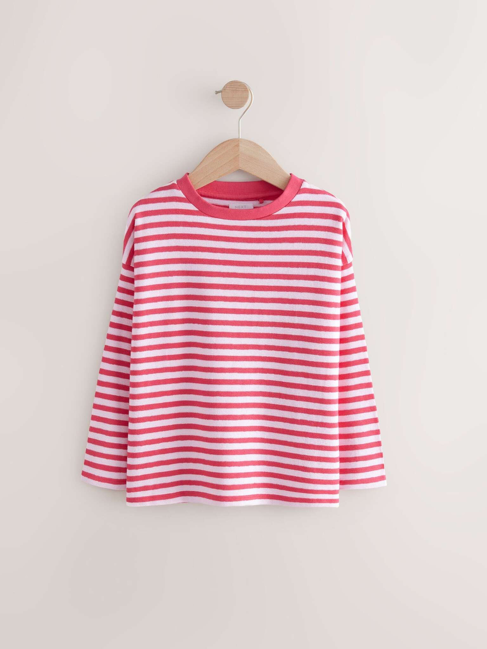 Лонгслив для девочки Next E44-332, Красный, Белый
