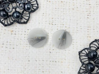 Пуговицы, d 1,8 см, 2 прокола, серый