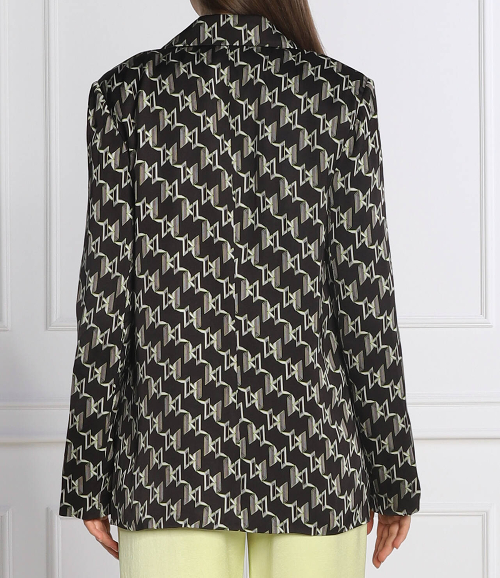 сатиновый пиджак monogram Karl Lagerfeld - черный(225W1406)
