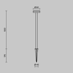 Уличный грунтовый светодиодный светильник Maytoni   O503FL-L4B3K1