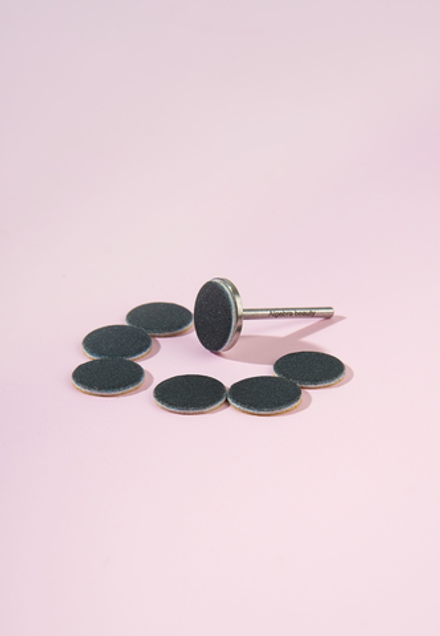 Сменные файлы - диски для педикюра, чёрные, на вспененной основе S 15 mm