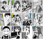 Набор тетрадей предметных 12шт. в наборе 24л. "Manga" (Lamark)