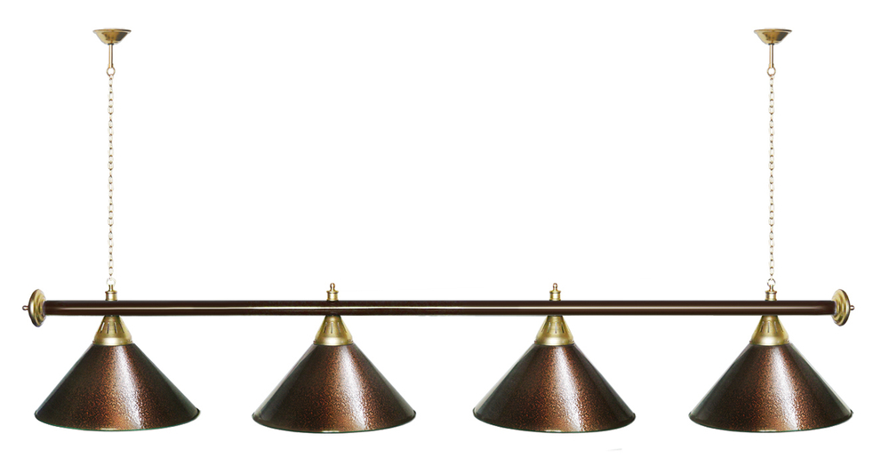 Лампа STARTBILLIARDS 4 пл. (плафоны золотые,штанга золотая,фурнитура золото)