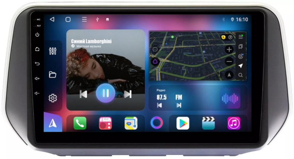 Магнитола для Hyundai Santa Fe 2018-2020 - FarCar BM1124M на Android 13, QLED, TS10, 4Гб+32Гб, CarPlay, 4G SIM-слот