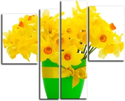 Модульная картина "Желтые нарциссы"