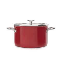 KitchenAid Кастрюля эмалированная 20 см 3,7 л с крышкой Empire Red