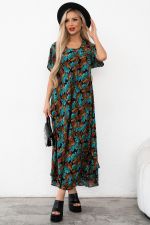Платье Магия лета (коричневый/бирюза) Р11-867/15 Nikol (Акция)