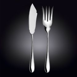 Набор нож сервировочный для рыбы, вилка сервировочная для рыбы 28 и 26,5 см WL‑999133/2C