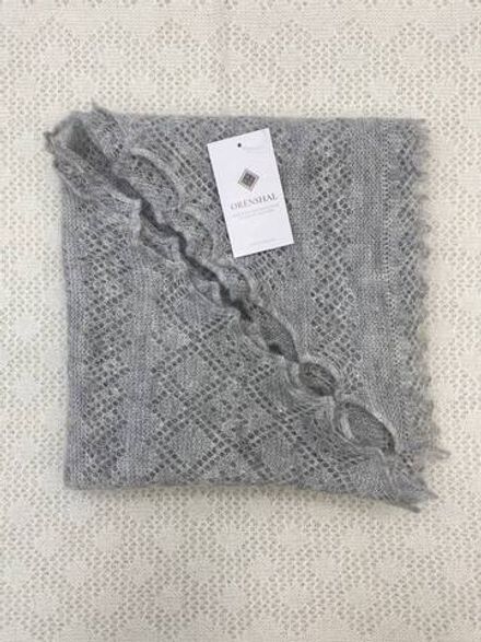 Оренбургский пуховый платок-косынка П3-130184-33