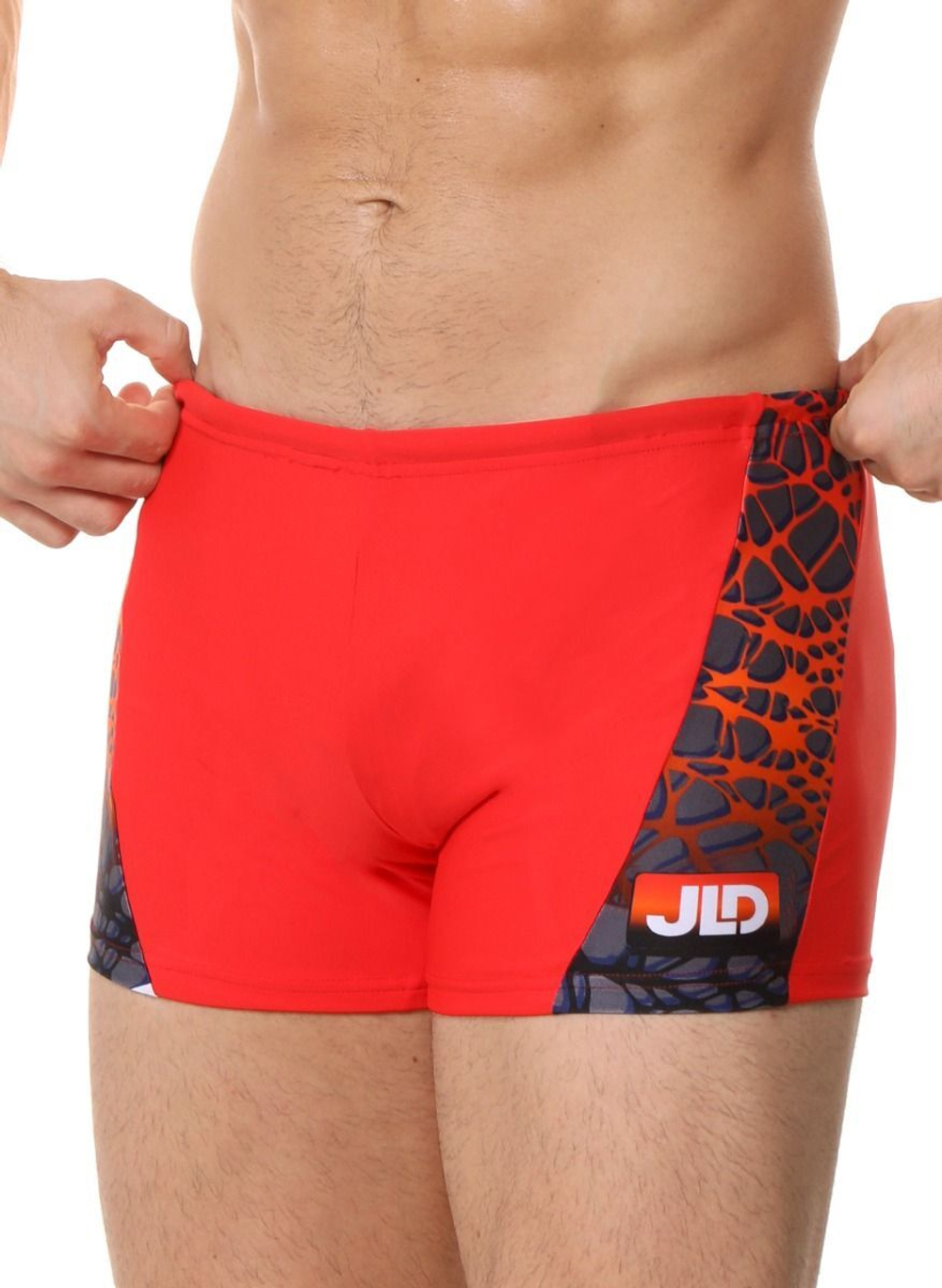 Мужские плавки-боксеры с оригинальной брендированной вставкой (Размер: L) (Цвет: черный)