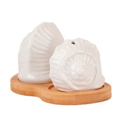 Набор для специй солонка/перечница на бамбуковой подставке "Naturel" 10,5х7х6см (подарочная упаковк