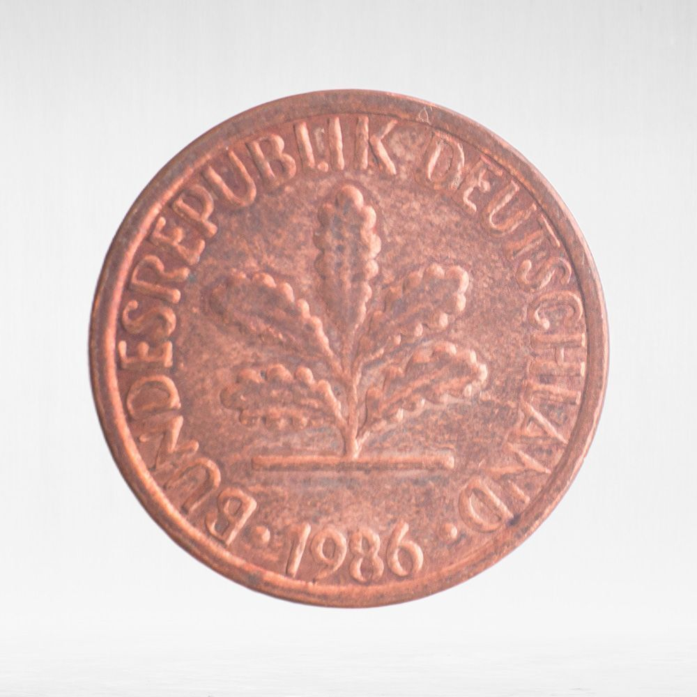 Germany, 1 Pfennig, 1986, (Hamburg Mint - "J"), VF