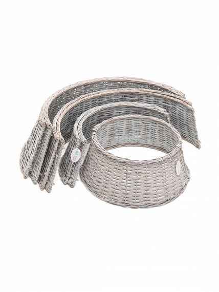 Корзина под елку Кантри Стайл 85*70*28 см., светлое дерево, разборная, ЕлкиТорг (85-231)