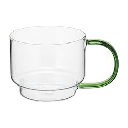 Набор кружек Orb, 400 мл, прозрачные/зеленые, 2 шт.