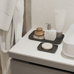 Мыльница Slim, черная