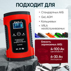 Импульсное зарядное устройство 12В с функцией восстановления iCartool IC-CH101