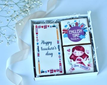 Набор имбирных пряников для преподавателя по английскому языку на День учителя