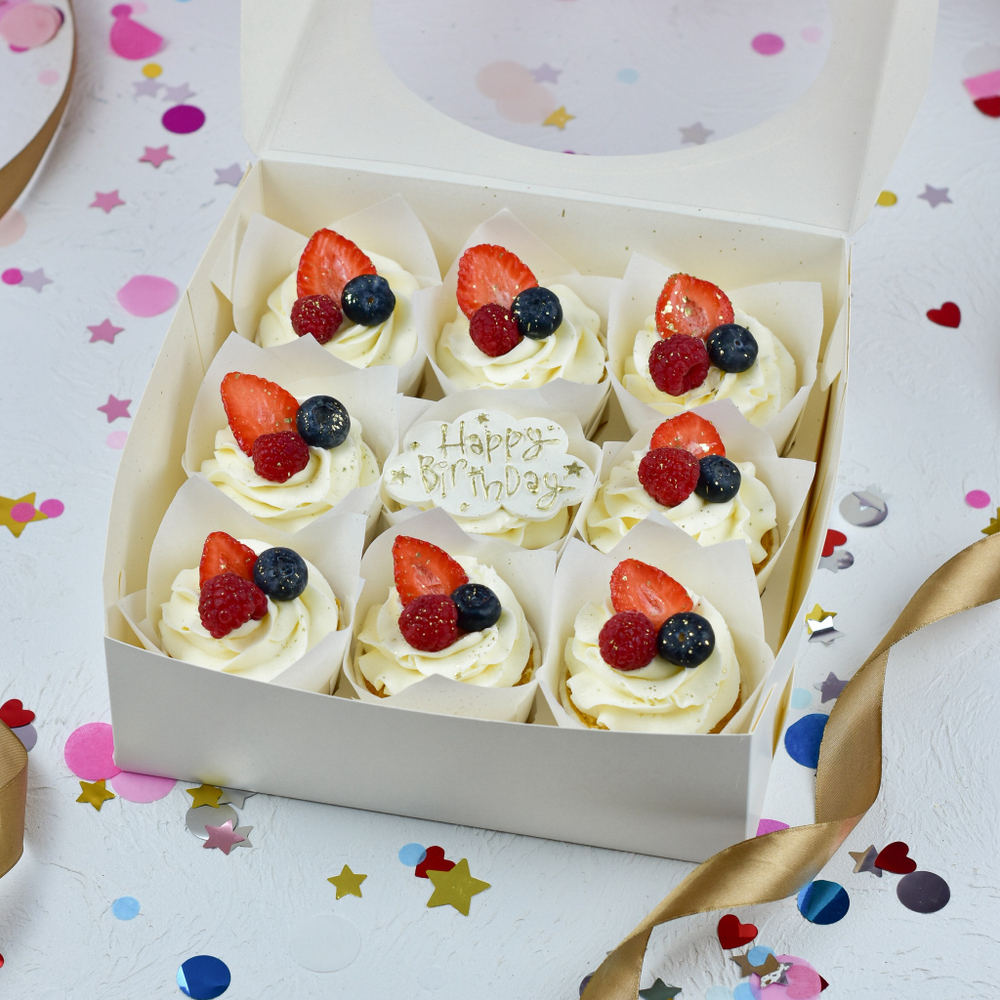 Капкейки ванильные 6 шт