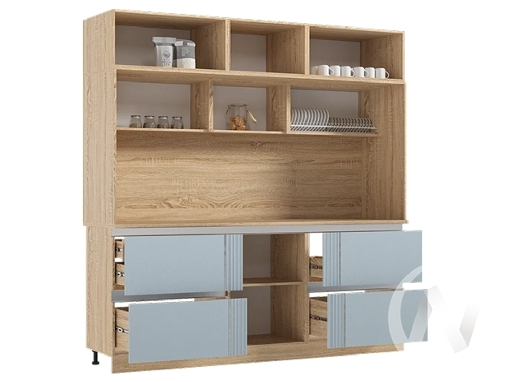 Центральная секция 2200 Кухня Карина МДФ (сонома/пластер скай)