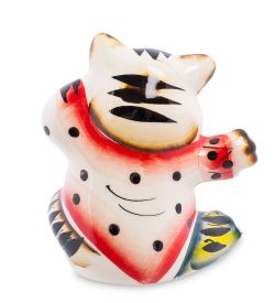 ГЛ- 348 Фигурка «Кот-Плясун» цв. (Гжельский фарфор)