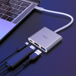 Адаптер HOCO HB14 Easy use Type-C adapter(Type-C to USB3.0+HDMI+PD)