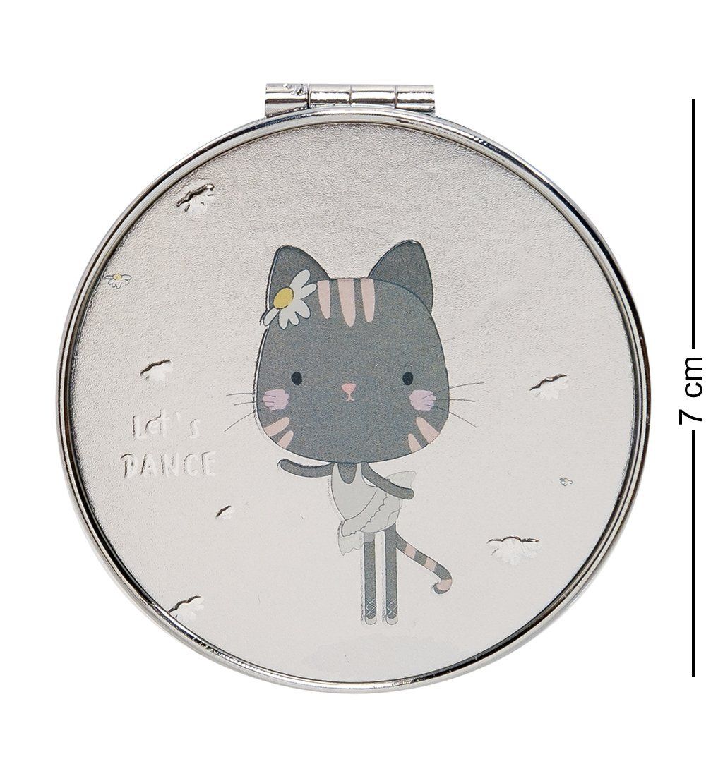 WW-124/1 Зеркало метал круглое «Милый котенок»