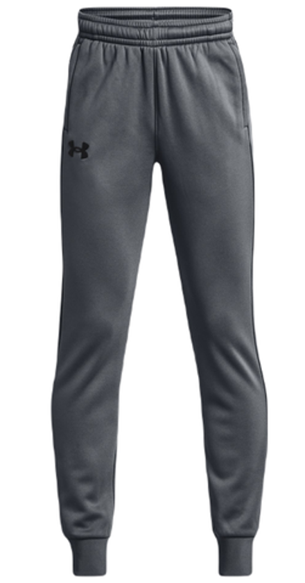 Детские теннисные брюки Under Armour Boys' Armour Fleece Joggers - pitch grey/black