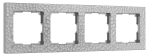 Рамка на 4 поста Hammer (серебряный)