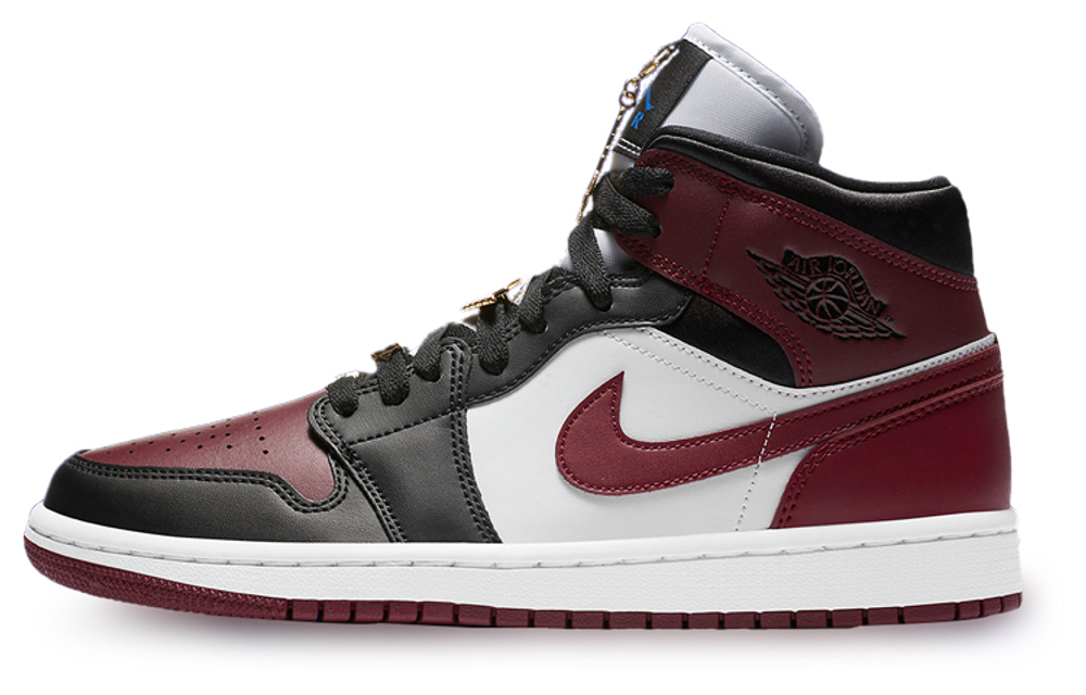Jordan 1 Mid Se Black Dark Beetroot Women's