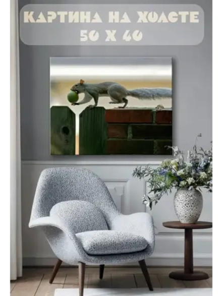 Картина на стену 40 X 50 Белка