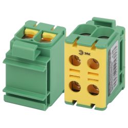 Клемма силовая вводная КСВ ЭРА NO-224-139 двойная (KE66.3) 6-50 мм2 желтая/зеленая PE