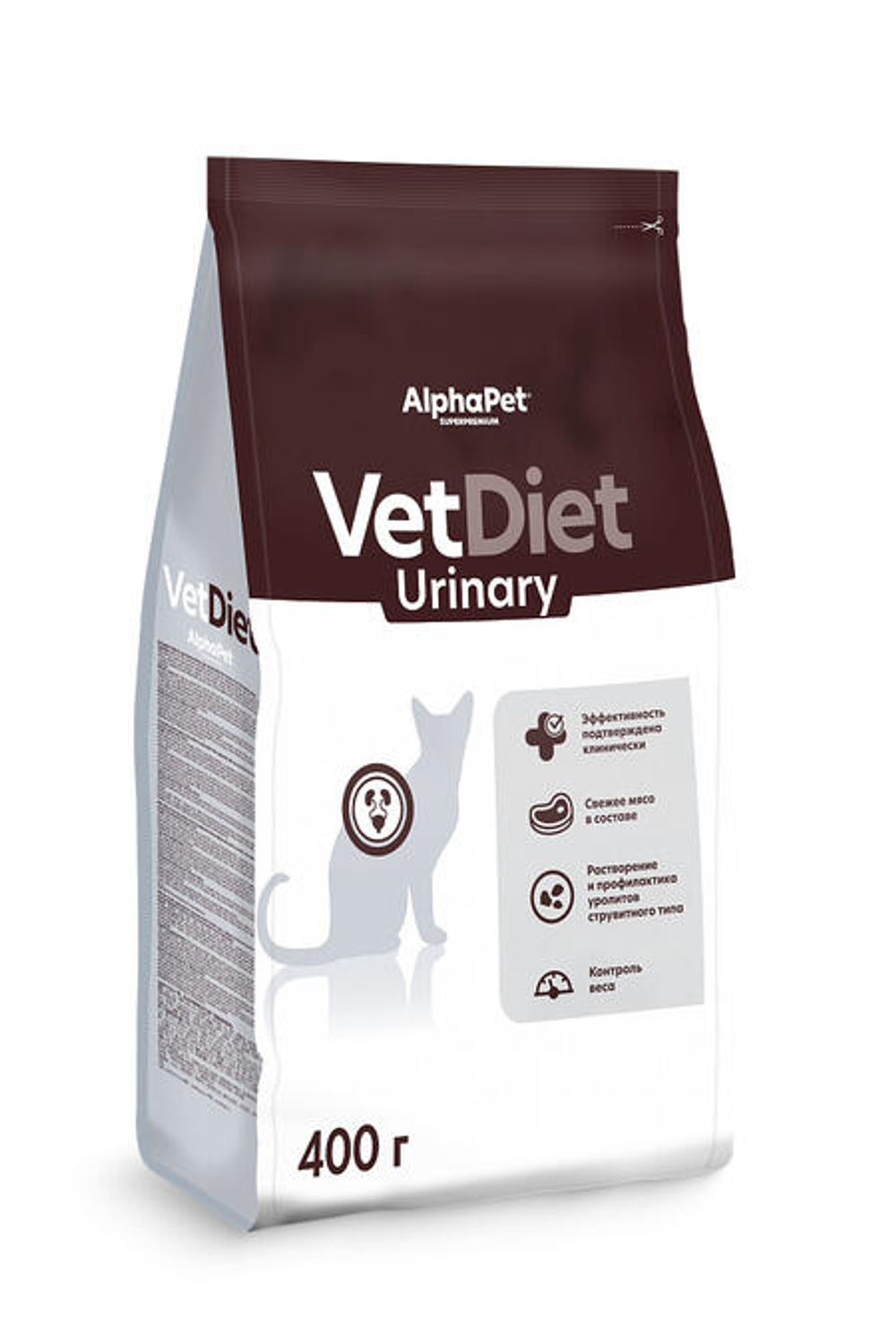 ALPHA PET Vet diet Urinary Сухой корм для кошек при заболеваниях мочевыводящих путей 0,4 кг