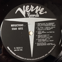 Винтажная виниловая пластинка LP Stan Getz Reflections (USA 1964)