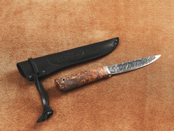 Якутский нож "Амга", сталь Х12МФ, рукоять карельская береза
