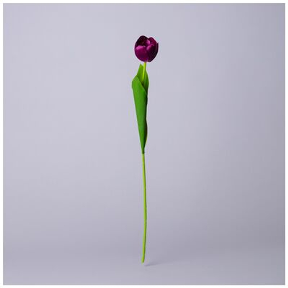 ЦВЕТОК ИСКУССТВЕННЫЙ ТЮЛЬПАН ДЛИНА=44СМ , ЦВЕТ ФИАЛКОВЫЙ МАЛ.УП.=60ШТ