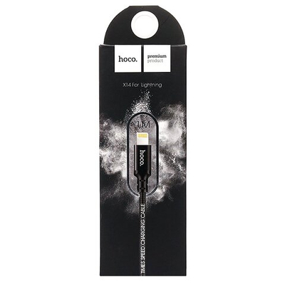Кабель USB - Apple lightning Hoco X14 Times Speed 100см 2A (black) (86632)