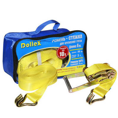 Стяжка ремень для крепления груза (12 м х 50 мм), 5 т (лента полиэстер + механизм) в сумке