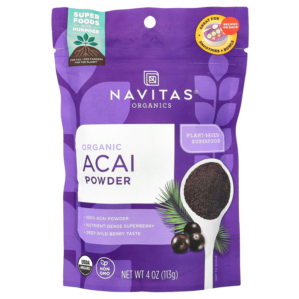 Navitas Organics, Органический порошок асаи, 113 г (4 унции)