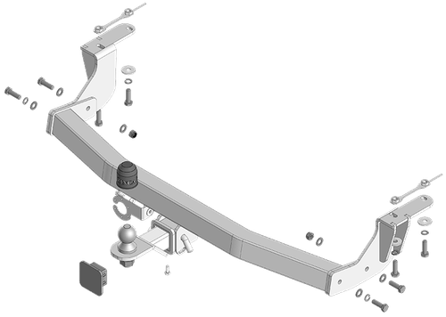 Фаркоп ОЦИНКОВАННЫЙ ZincaR на Changan CS95 2023- арт.ZC102E