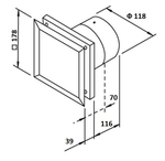 Накладной вентилятор Helios MiniVent M1/120 N/C (таймер)