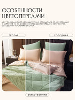 Комплект постельного белья на резинке с одеялом Вельвет Премиум «Мятная прохлада»