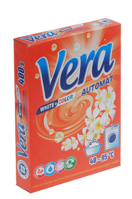 Стиральный порошок Вера автомат универсальный 400г красная пачка